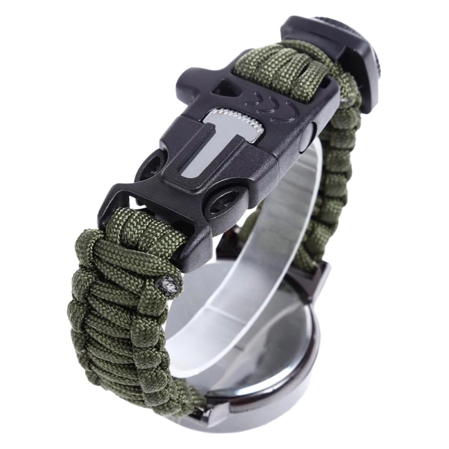 годинник тактичний з огнивом і компасом