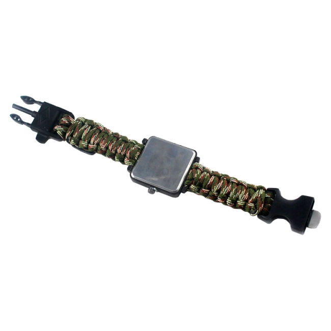 часы наручные с ремешком из плетеного паракорда