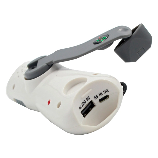 ліхтарик динамо з компасом та радіоприймачем