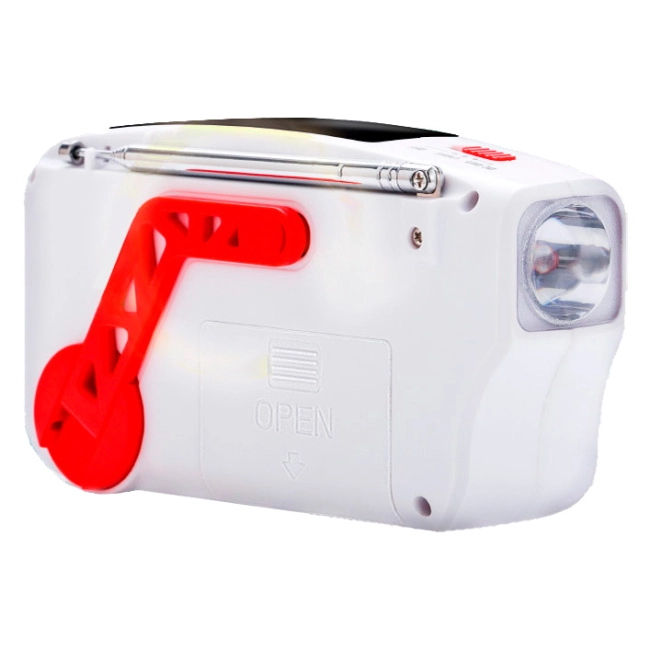 радіоприймач динамо з ліхтарем