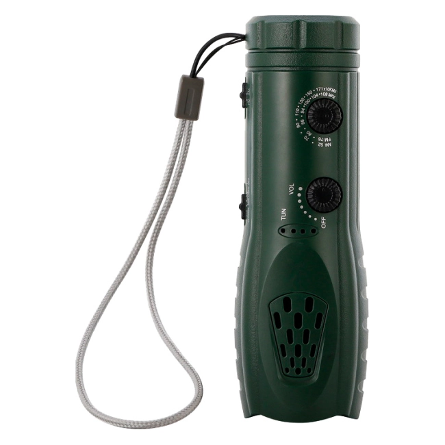 фонарь с динамо и радио