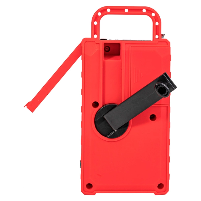 радіоприймач з сонячною батареєю та динамо-машиною