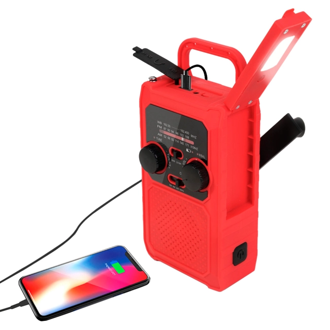 аварійний динамо радіоприймач з ліхтариком