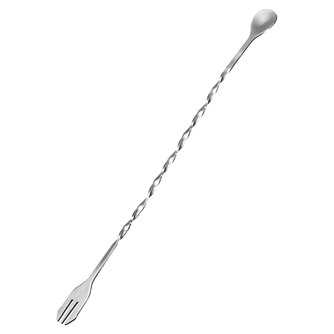 барная ложка с вилкой