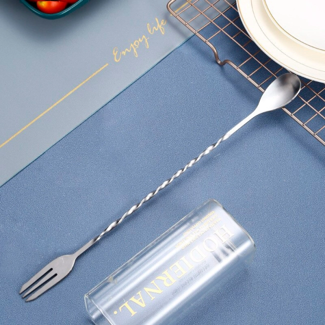 ложка с вилкой для бара