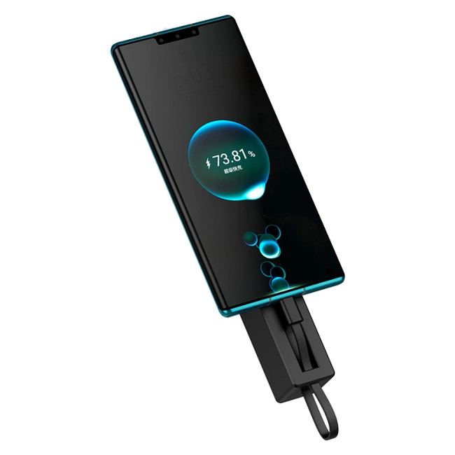 мини повербанк с кабелем