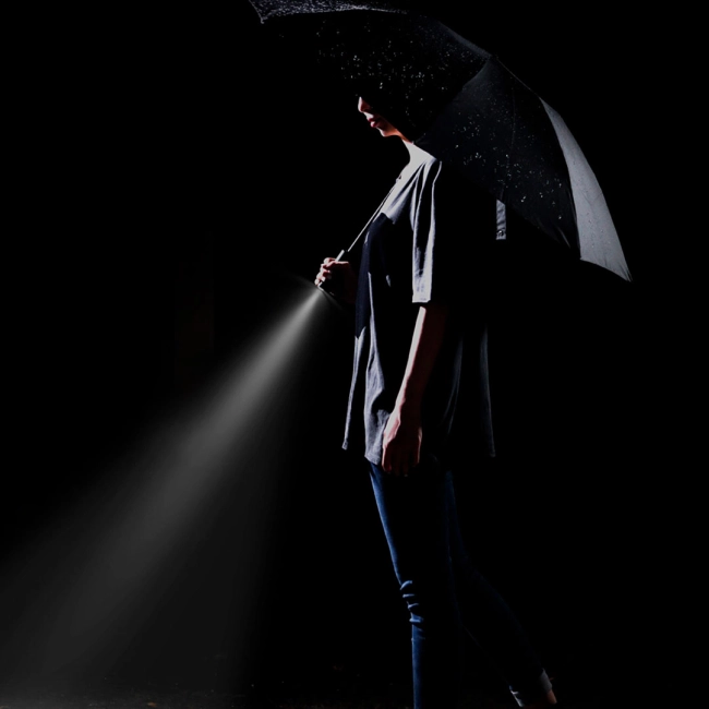 складной зонт с фонариком