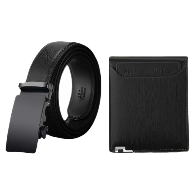 мужской набор с кошельком и ремнем