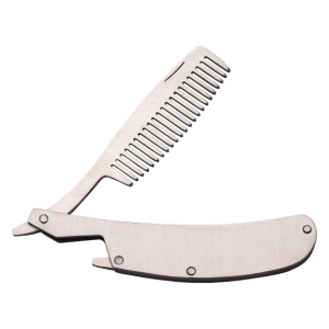 складная металлическая расческа мужская