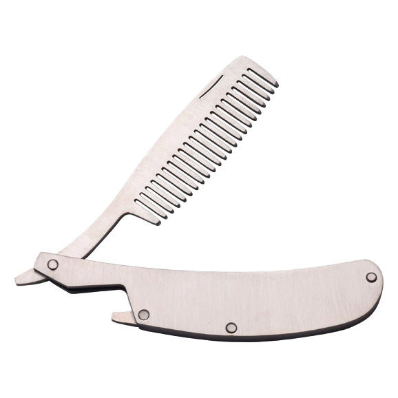 мужская складная металлическая расческа
