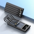 power bank с проводами и солнечной батареей