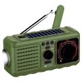 портативний динамо радіоприймач із сонячною батареєю