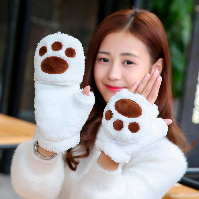 перчатки-варежки лапки