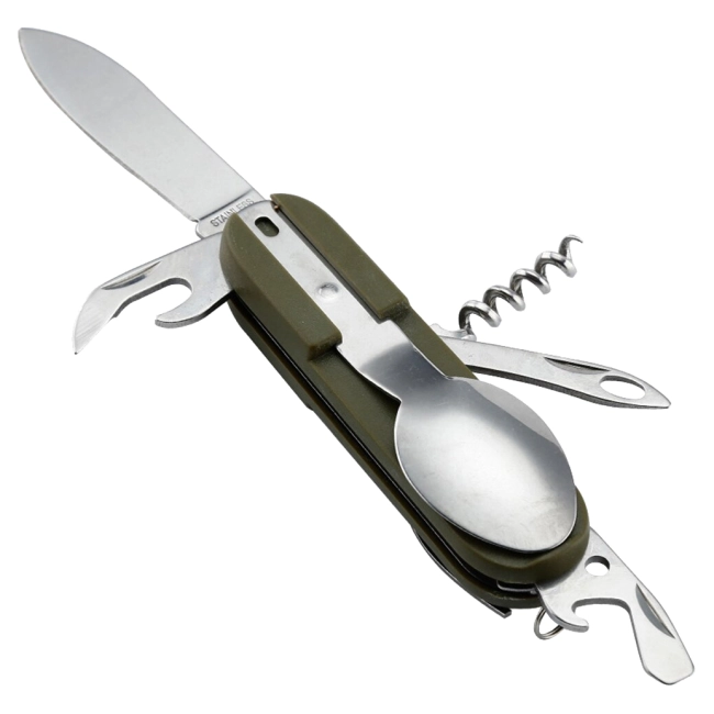 мультитул тактичний з ложкою та виделкою