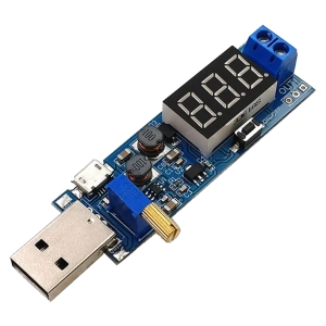 Підвищуючий-знижуючий перетворювач живлення USB з вольтметром DC-DC (від 3.5-12В до 1.2-24В) перетворювач живлення usb