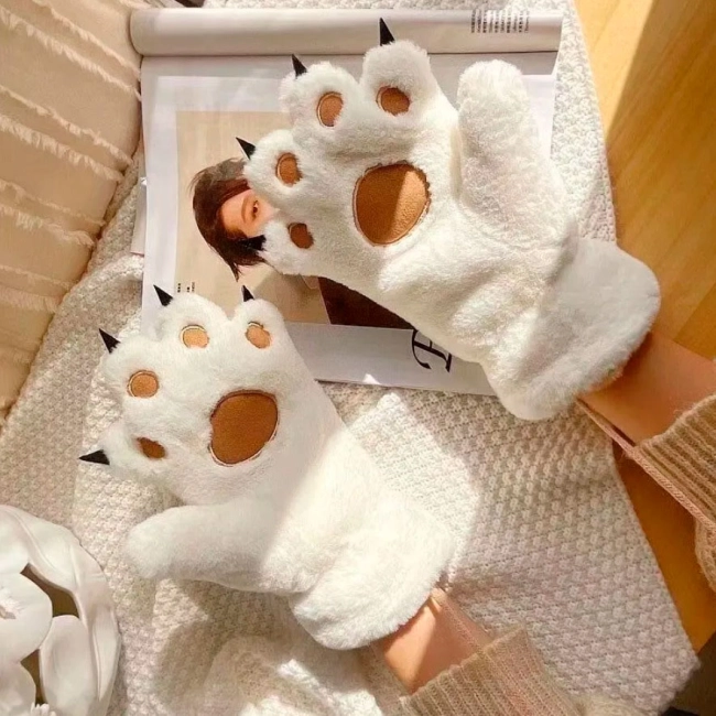 перчатки лапки кота