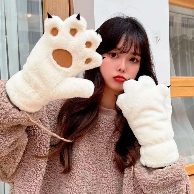 перчатки в виде лапок кошки