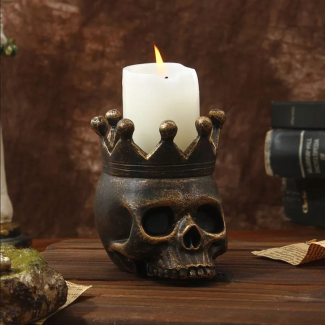 підставка для свічок череп