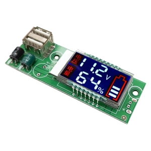 плата на usb с вольтметром и отображением уровня заряда аккумулятора