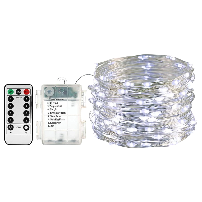 гирлянда проволока led на батарейках