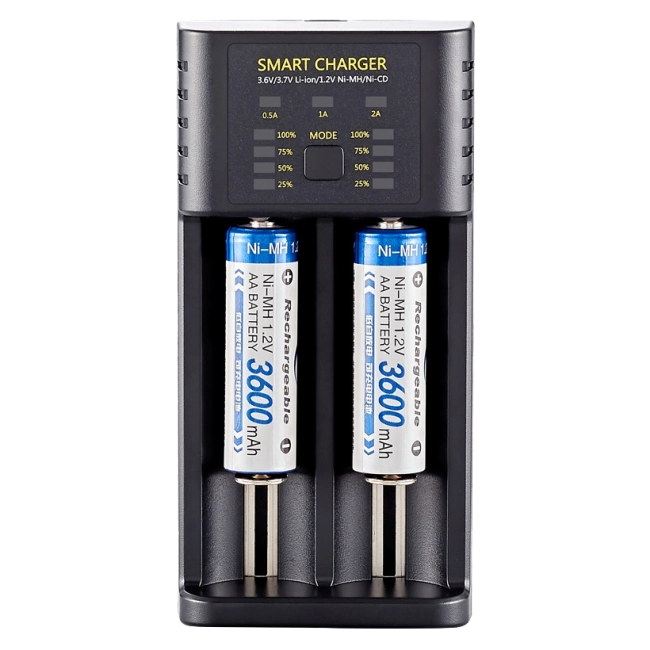 заряджання з індикатором заряду для акумуляторних батарей