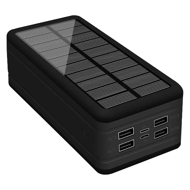 зовнішній акумулятор із сонячною батареєю 50000 mah