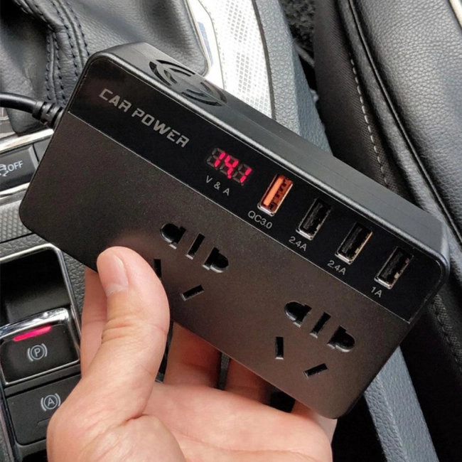 инвертор в автомобиль 12в 220в