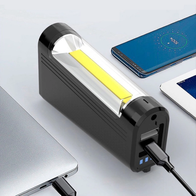 фонарь с зарядкой для телефона аккумуляторный