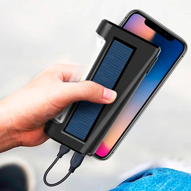 фонарь с зарядкой для телефона led