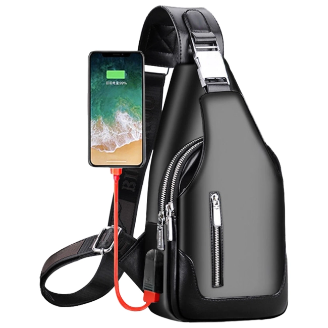 чоловіча сумка через плече з usb