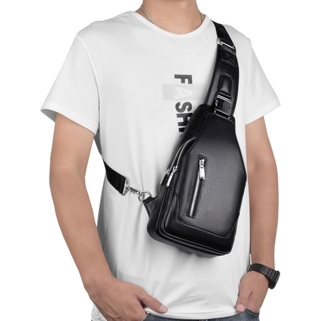чоловіча сумка-слінг з usb