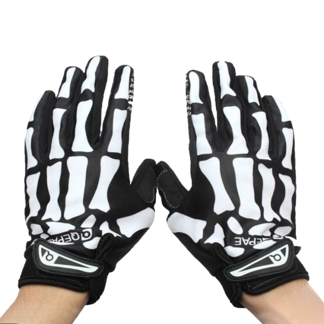 перчатки с принтом скелета