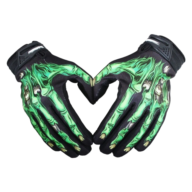 перчатки с костями скелета