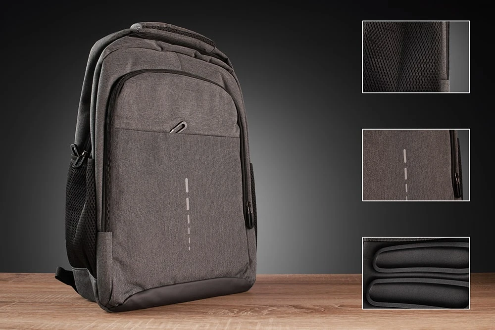 Рюкзак мужской на молнии с боковыми карманами