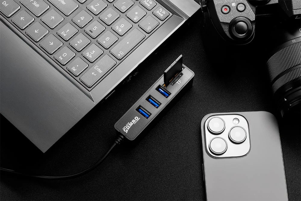 Разветвитель USB 2.0 на 5 портов ( 3 USB , SD , TF )