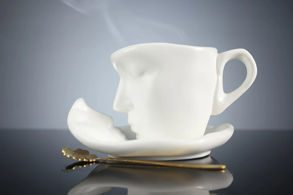 Чашка лицо с блюдцем