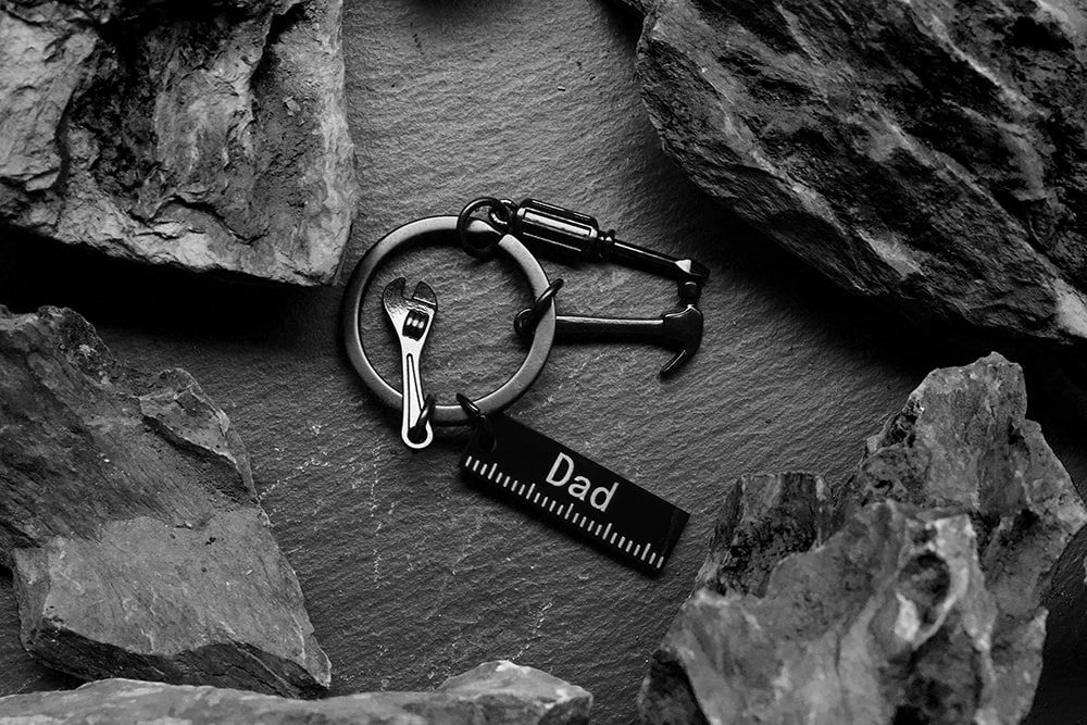 Металлический брелок Папа