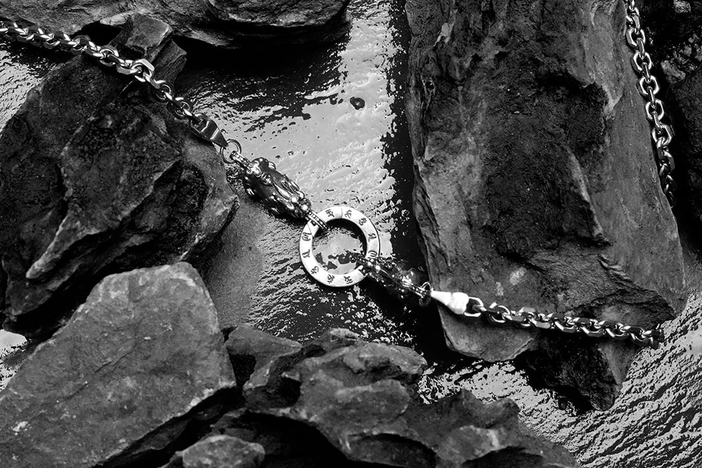 Цепочка с кольцом и китайскими львами