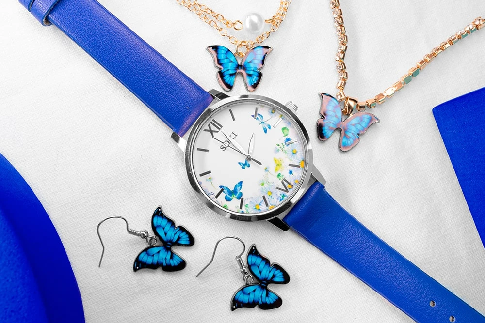 Набір прикрас з кулоном метелик