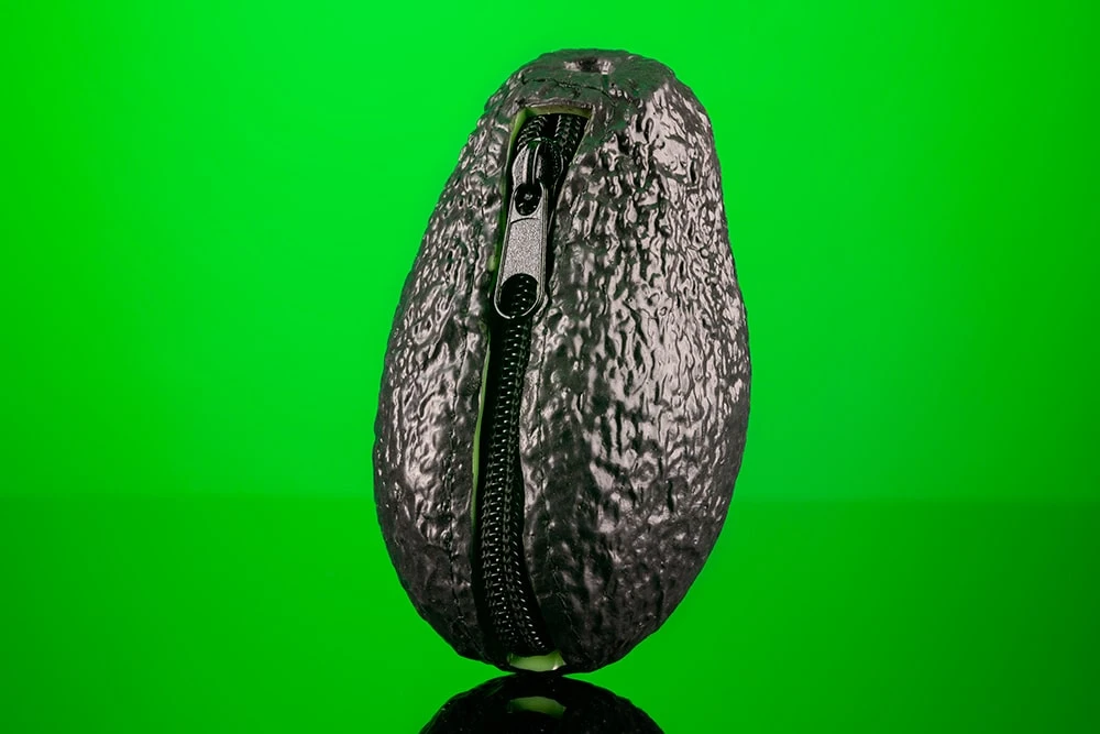 Монетница на молнии авокадо