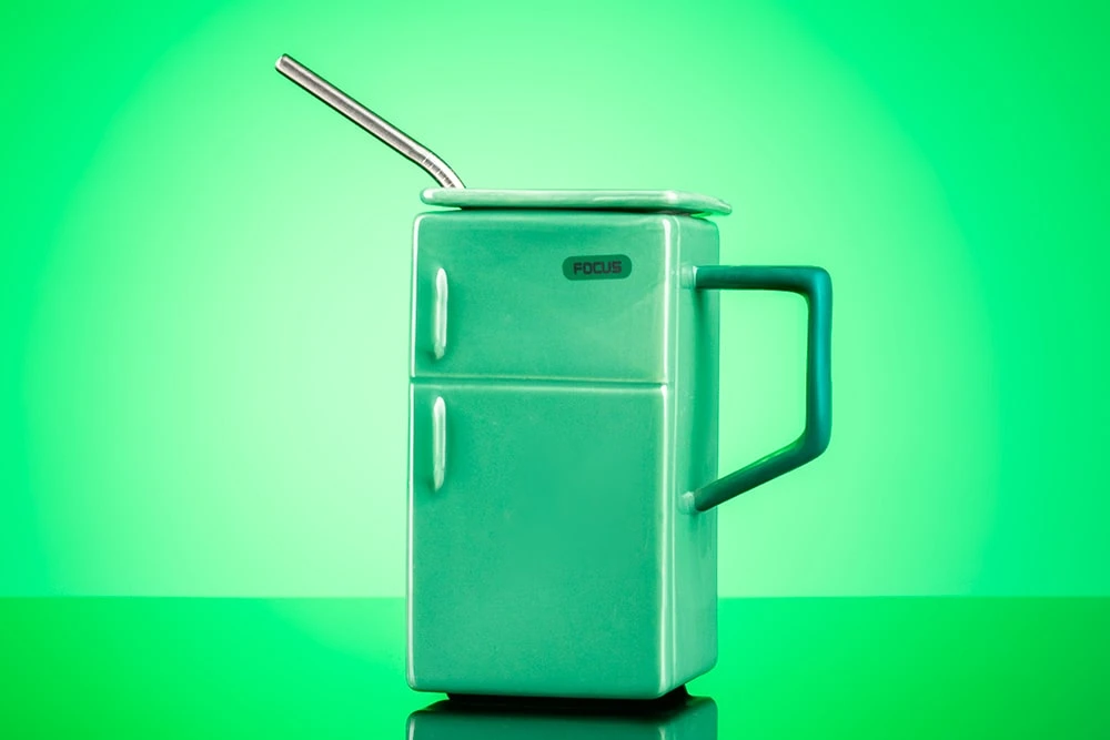 Кружка холодильник с трубочкой