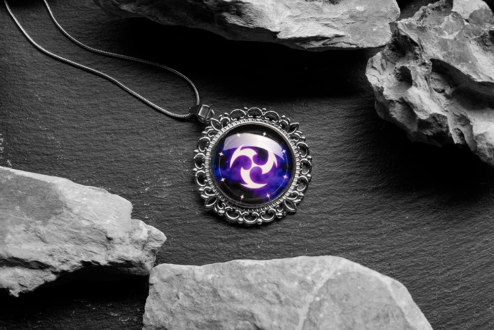 Амулет на цепочке Стихия светящийся в темноте (Genshin Impact)