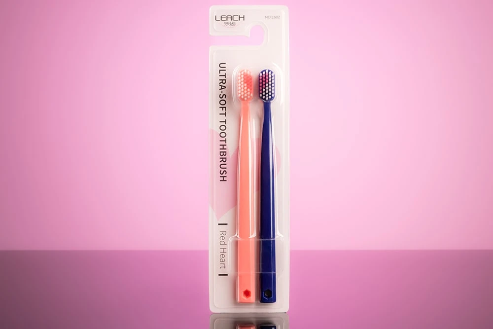 Парные щетки для чистки зубов с сердцем