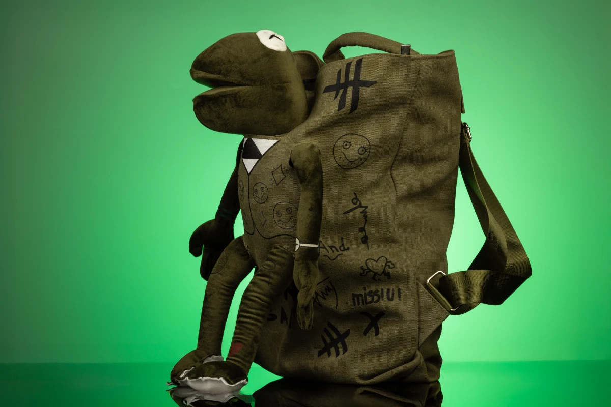 Рюкзак с рисунками и Лягушонком Кермит