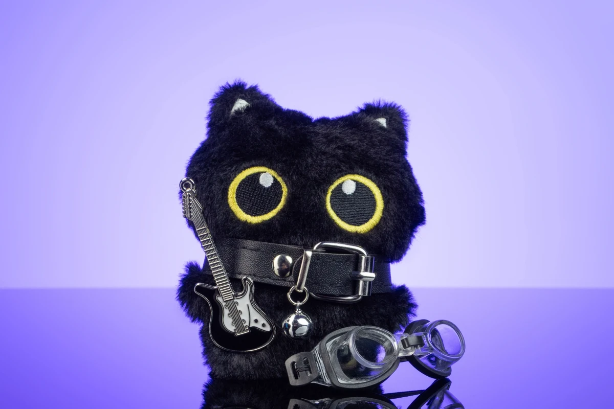 Плюшевий брелок Кіт з гітарою